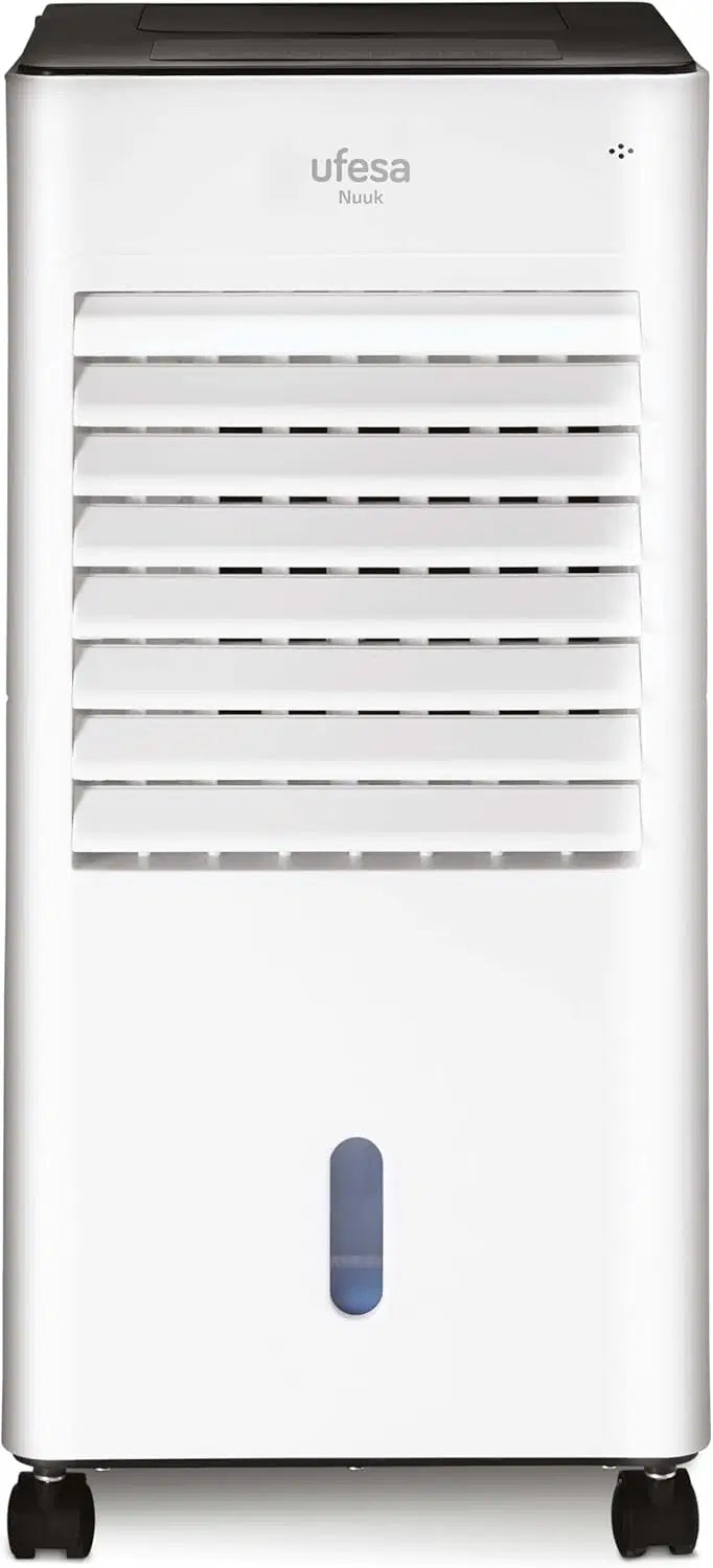 Ufesa CL604 Mobile Air Conditioner, 3-in-1 Cooling Function, Ionized and Fan, 65W, 3 Speed, 3 Modes, Touch Screen, 5L Tank, 12H Timer, Washable Filter, Remote Control