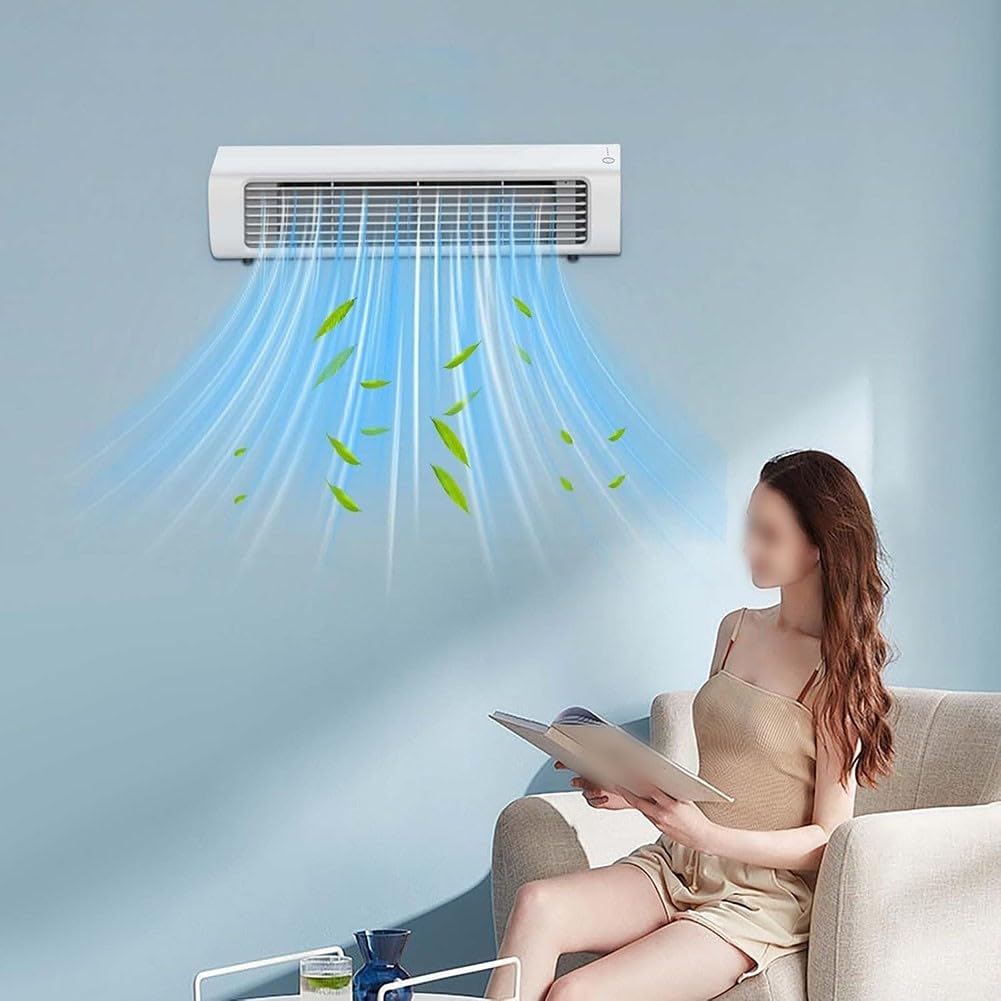Lecreatekit Portable Wall Mounted Air Conditioner with Wireless Installation, No Drilling Required, Suitable for Home and Office, Energy Saving and Remote Control (B)