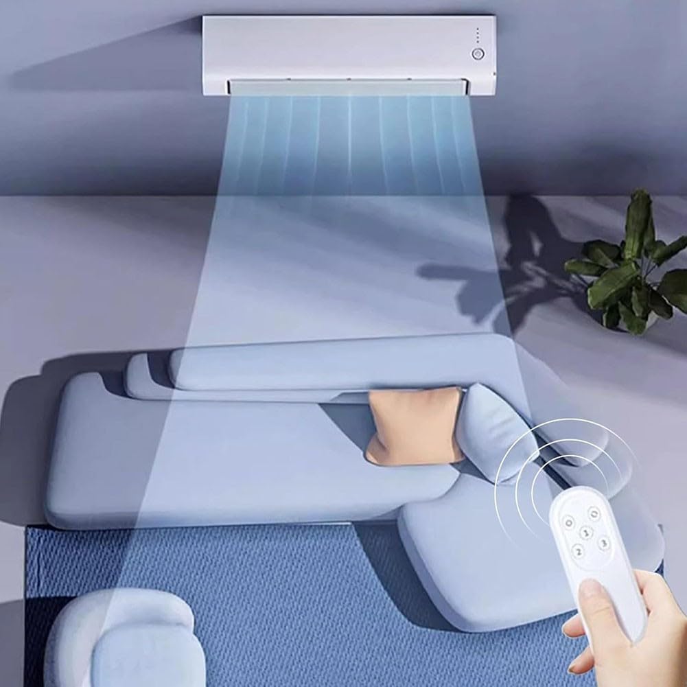 Lecreatekit Portable Wall Mounted Air Conditioner with Wireless Installation, No Drilling Required, Suitable for Home and Office, Energy Saving and Remote Control (B)