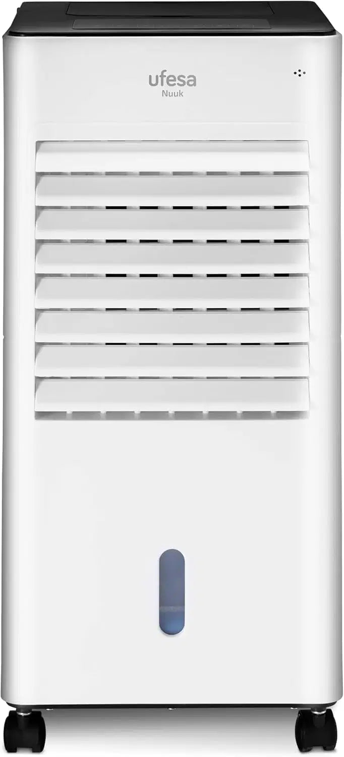 Ufesa CL604 Mobile Air Conditioner, 3-in-1 Cooling Function, Ionized and Fan, 65W, 3 Speed, 3 Modes, Touch Screen, 5L Tank, 12H Timer, Washable Filter, Remote Control