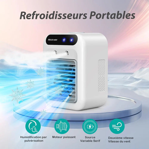 Silent Mobile Air Conditioner, 500ml Portable Air Cooler, Mini Air Conditioner, Portable Air Conditioner Suitable for Home, Office and Camping