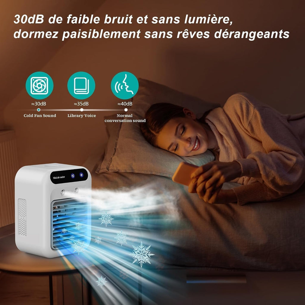 Silent Mobile Air Conditioner, 500ml Portable Air Cooler, Mini Air Conditioner, Portable Air Conditioner Suitable for Home, Office and Camping