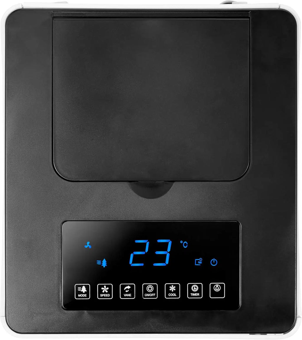 Ufesa CL604 Mobile Air Conditioner, 3-in-1 Cooling Function, Ionized and Fan, 65W, 3 Speed, 3 Modes, Touch Screen, 5L Tank, 12H Timer, Washable Filter, Remote Control