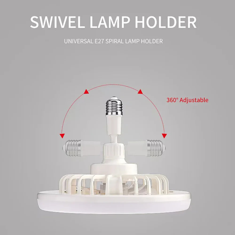 Ventilateur de Plafond 3-en-1 Rotatif avec Télécommande et Lumière