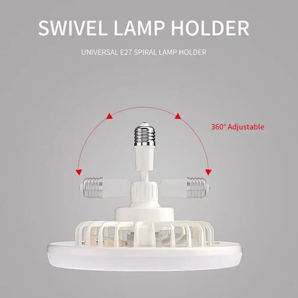 Ventilateur de Plafond 3-en-1 Rotatif avec Télécommande et Lumière
