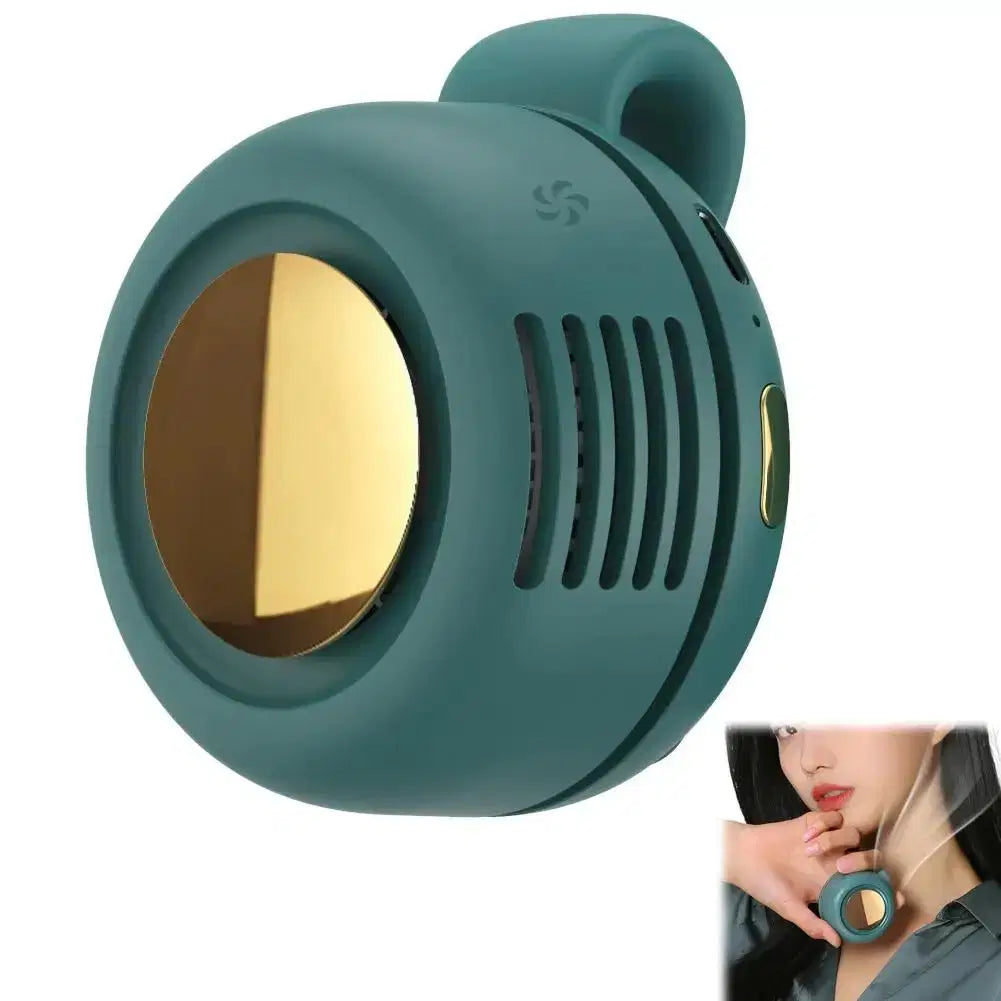 Ventilateur de Cou Portable 360° – Silencieux & Léger pour Bureau et Voyage