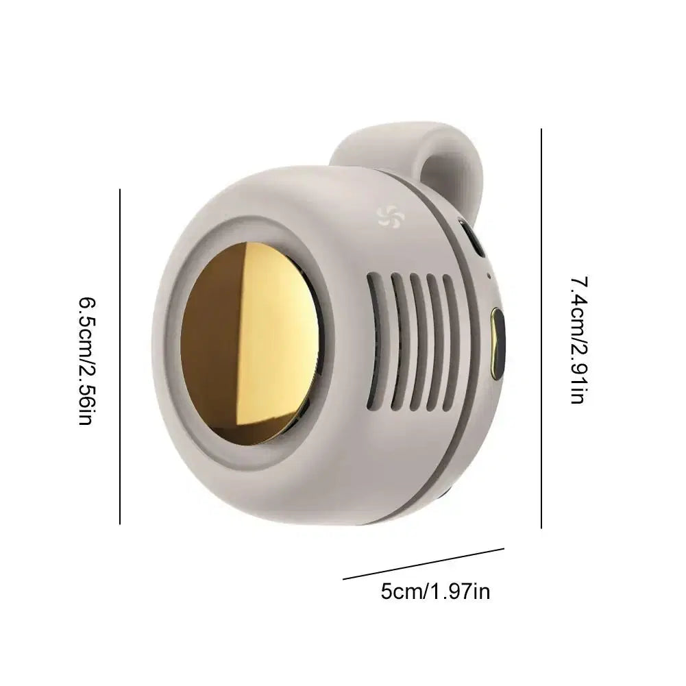Ventilateur de Cou Portable 360° – Silencieux & Léger pour Bureau et Voyage