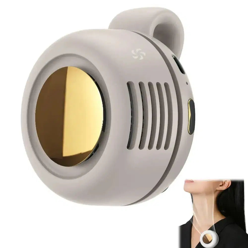 Ventilateur de Cou Portable 360° – Silencieux & Léger pour Bureau et Voyage
