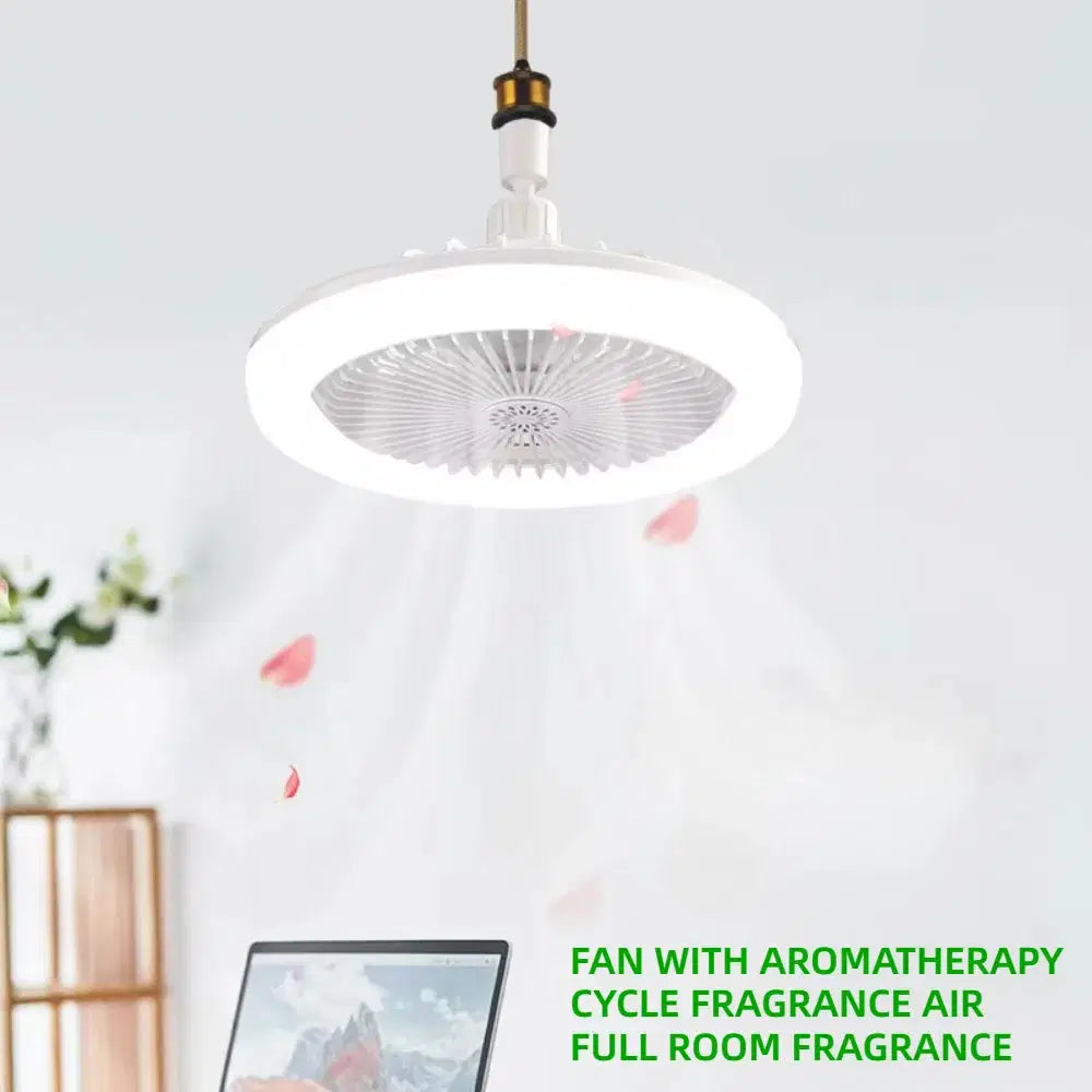 Ventilateur de Plafond 3-en-1 Rotatif avec Télécommande et Lumière