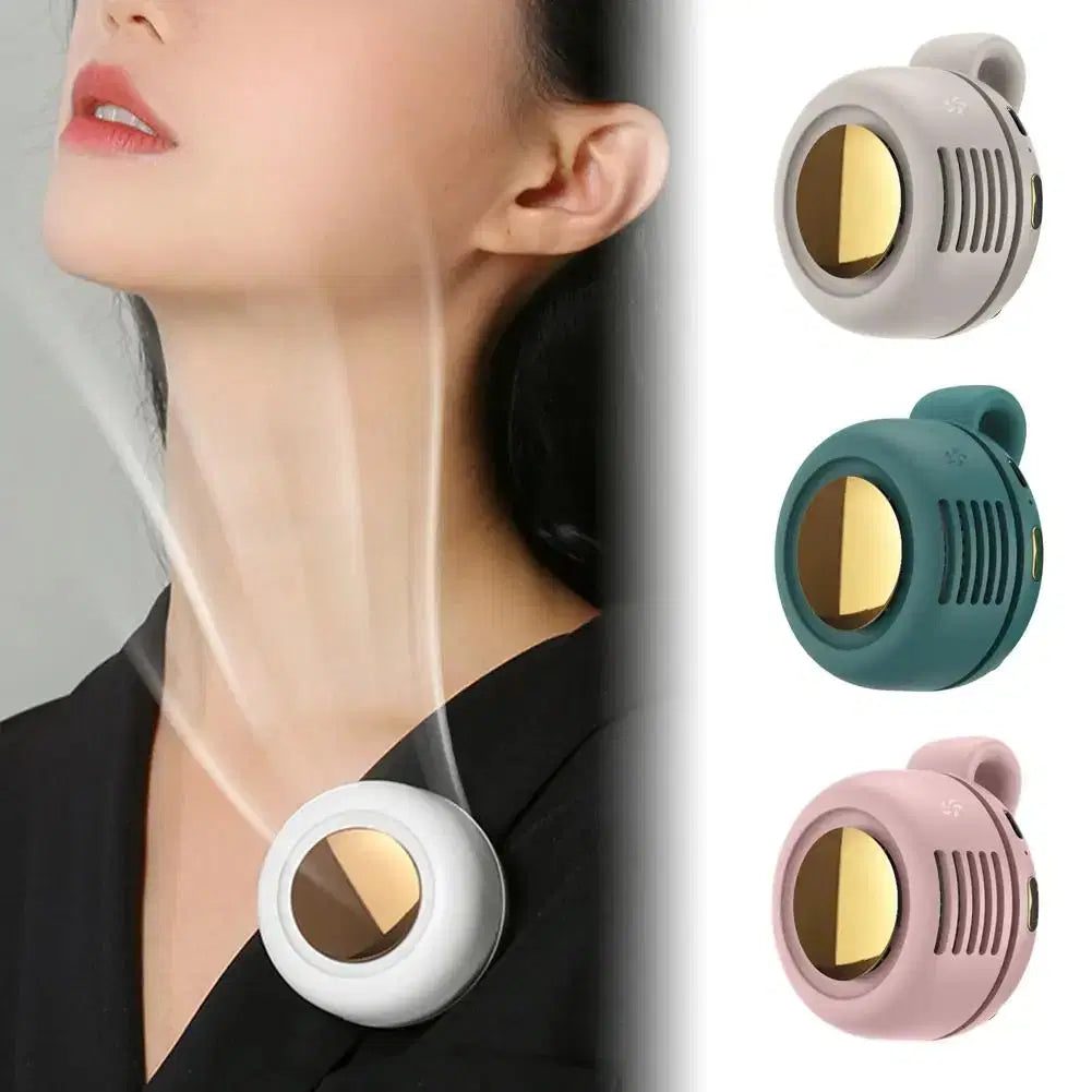 Ventilateur de Cou Portable 360° – Silencieux & Léger pour Bureau et Voyage